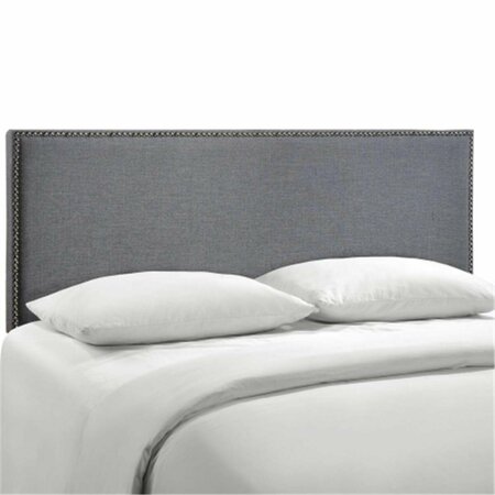 EAST END IMPORTS Region Queen Nailhead Upholstered Headboard, Smoke MOD-5215-SMK